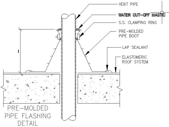 Create Professional Pipe Flashing Detail with AutoCAD Pre-Molded Pipes