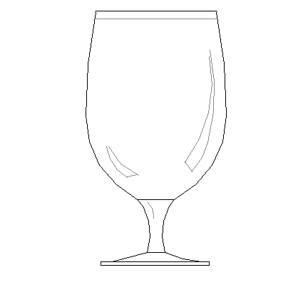 Creative glass cup cad blocks design dwg file