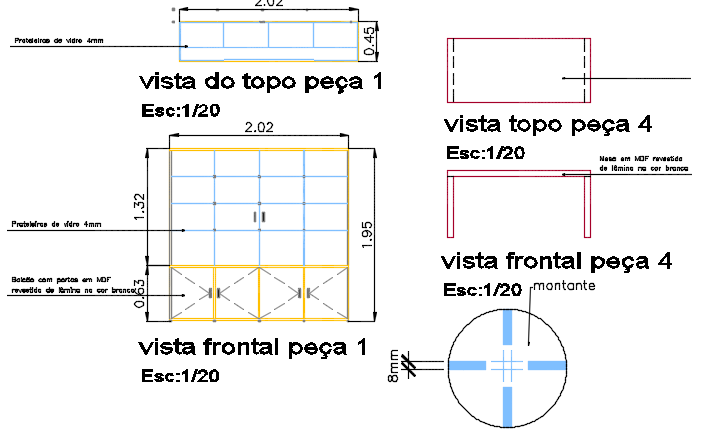 Cub board section detail dwg file
