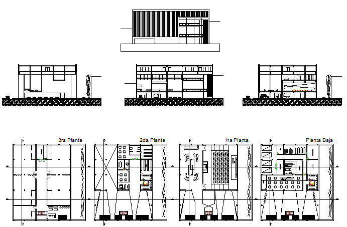 Cultural center museum design drawing