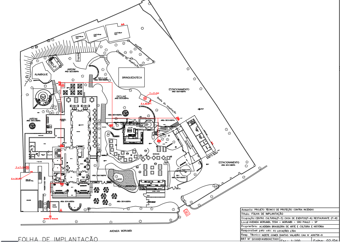 Gardens, Play Area & Parking Layout for Cultural Venues DWG