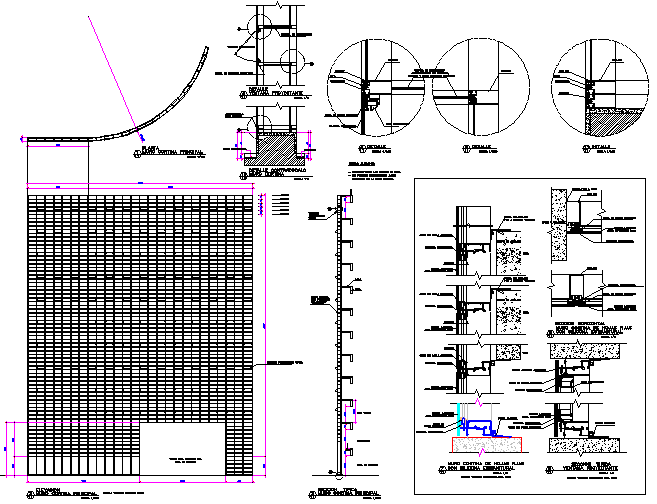 Curtain wall detail dwg file