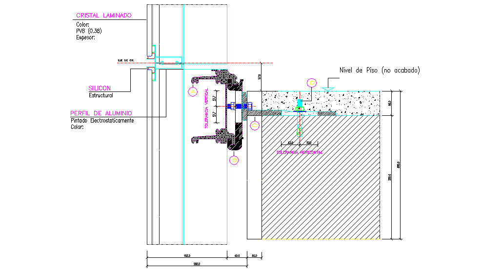 Curtain wall fixation 