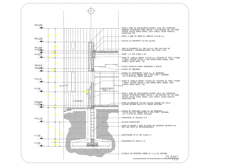 Cutting by facade Dwg file