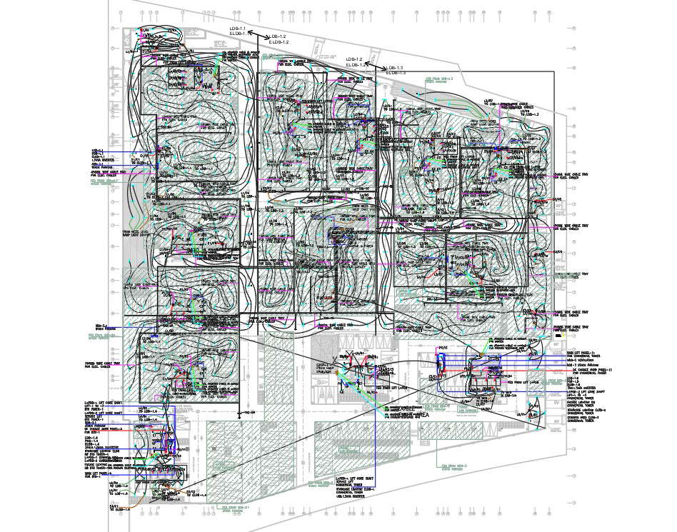 DWG CAD Drawing having the Basement floor Electrical Layout.Download the AutoCAD 2D DWG file.