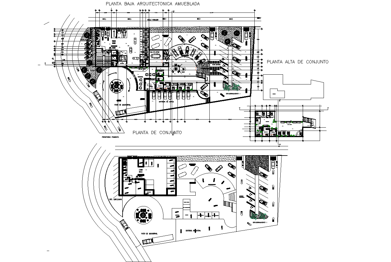 Dealership plan detail dwg file.