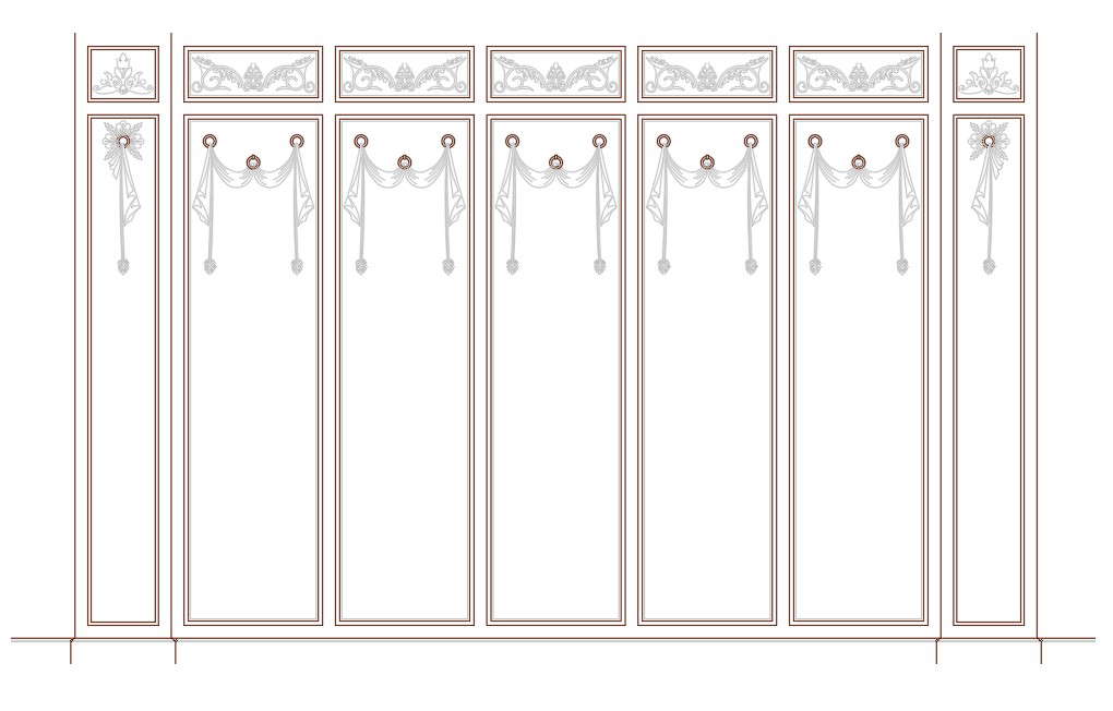 Decorative AutoCAD Blocks Drawing Free DWG File