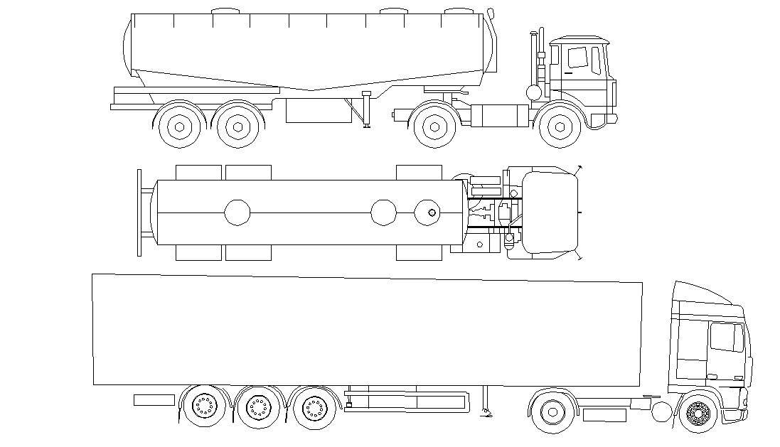 Delivery Truck Design Free CAD Blocks