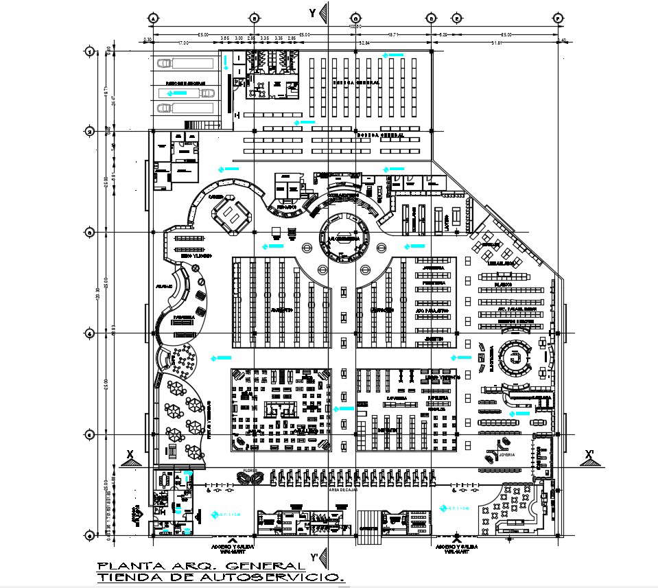 Departmental Store Layout Design in AutoCAD DWG Format