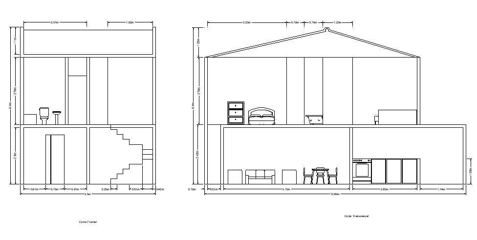 2 Storey House Section Plan