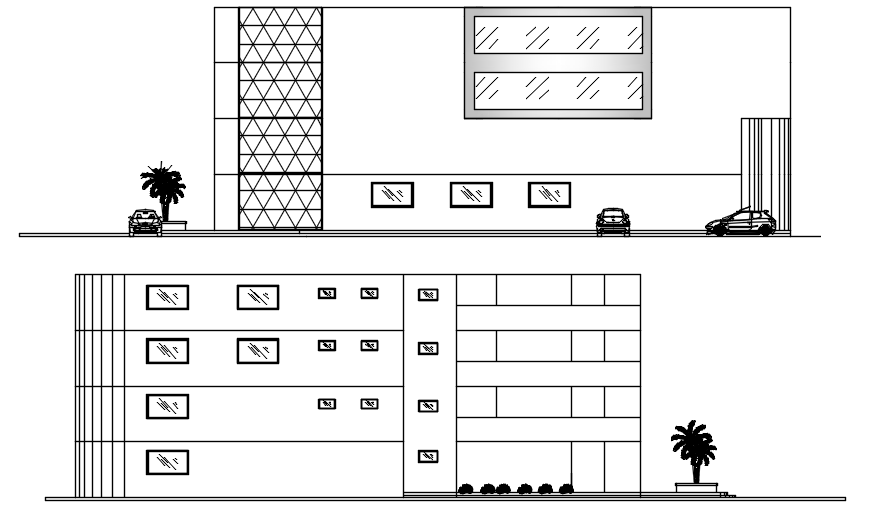 Design of bank building in AutoCAD