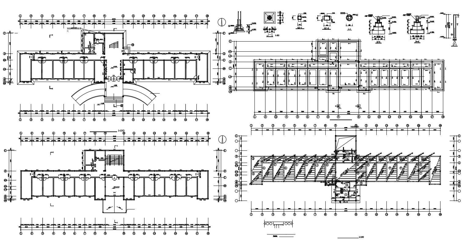Design of building in dwg file