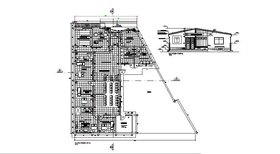 Health Centre Design Elevation In DWG File