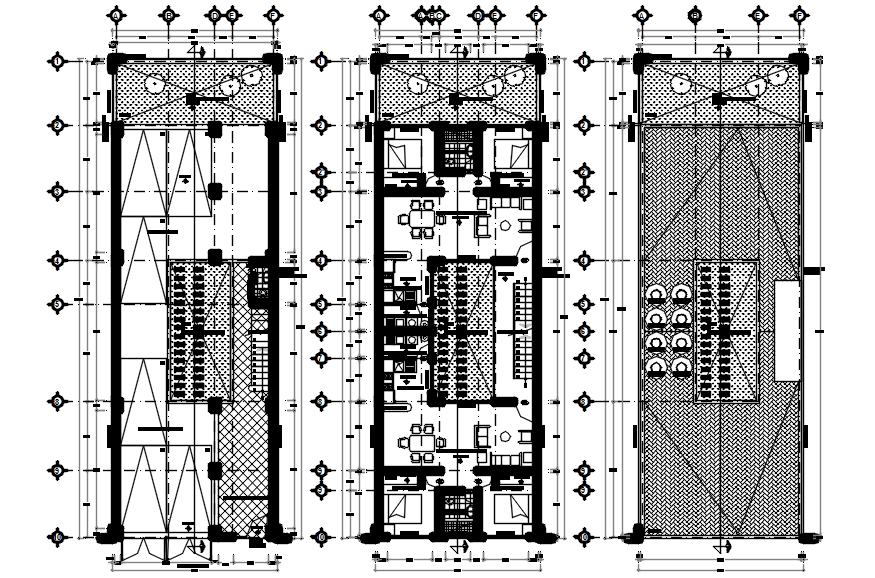 Design of house plan with furniture details in AutoCAD 