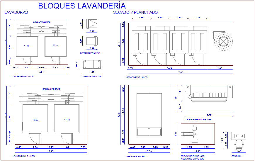 Design of laundry for hospital dwg file 