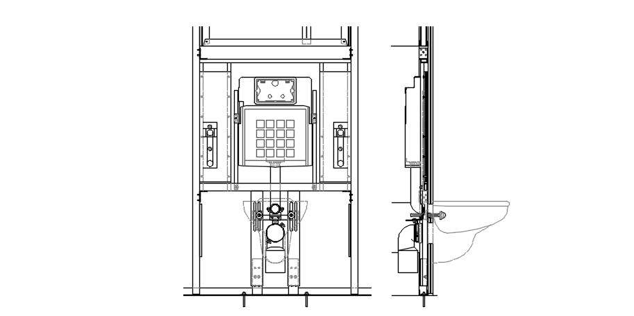 Design of sink in dwg file