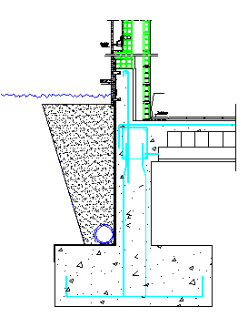 Design of start of appease bricks facade detail drawing
