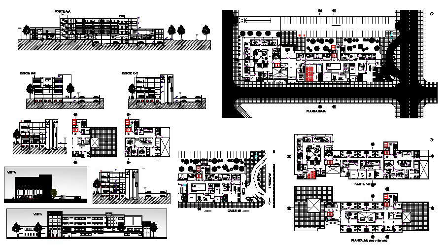 Hospital Building Drawing In AutoCAD File