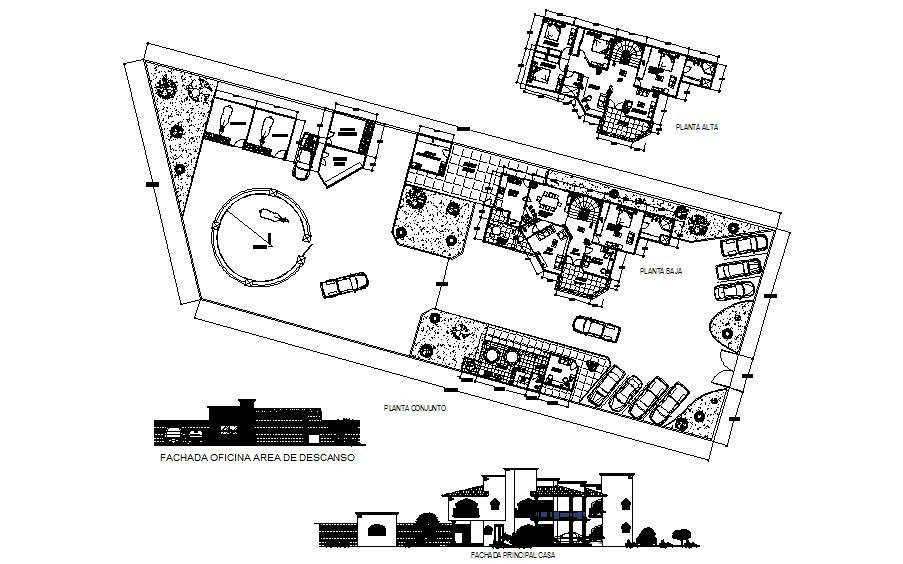 Villa Plan In AutoCAD File
