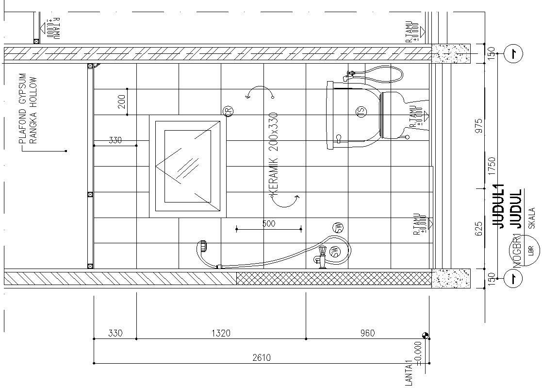 Design of toilet with detailing 