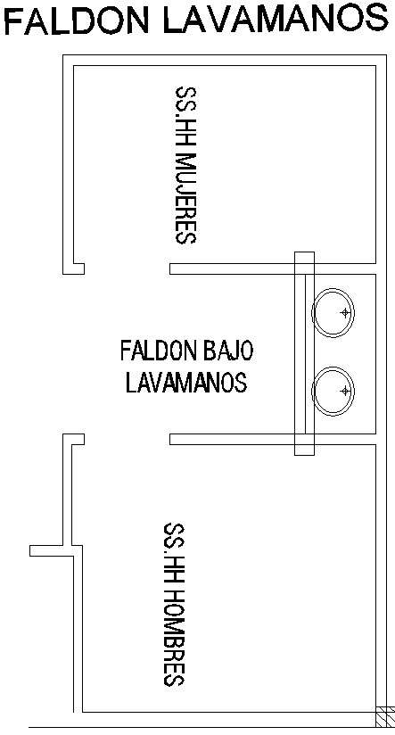 Design of washbasin in public toilet 