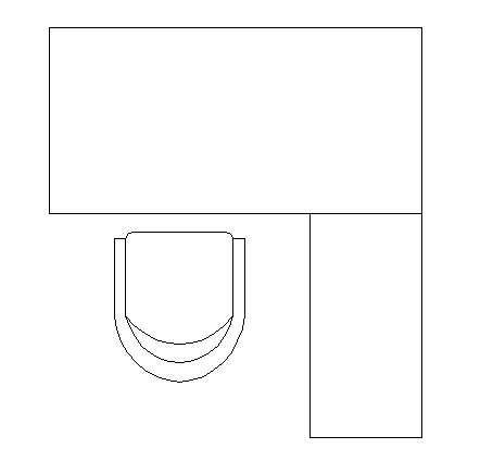 Desk and Office Table with Chair CAD Block in DWG File