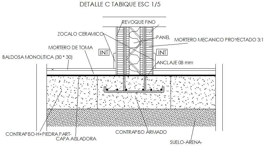 Detail C partition ESC dwg file