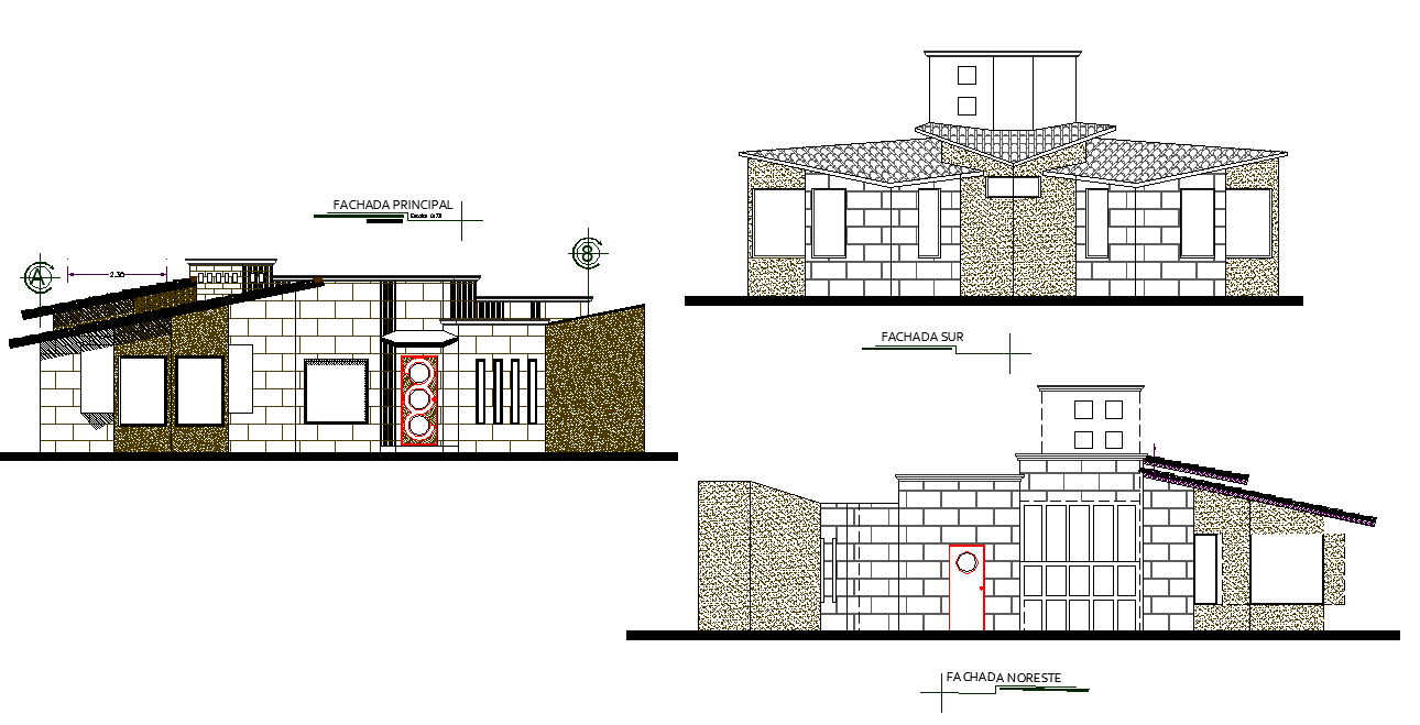 Detail Elevation bioclimatic layout file