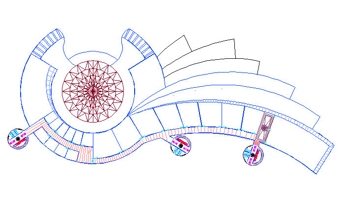 Detail drawing of art faculty campus.