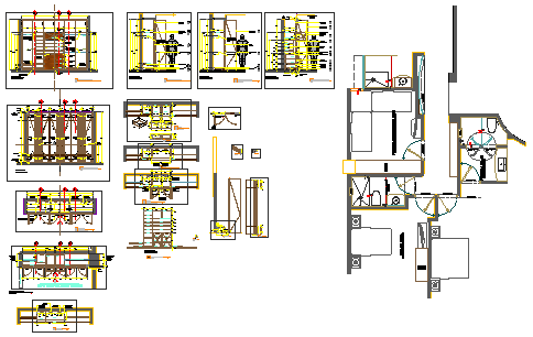 Detail drawing of closet design