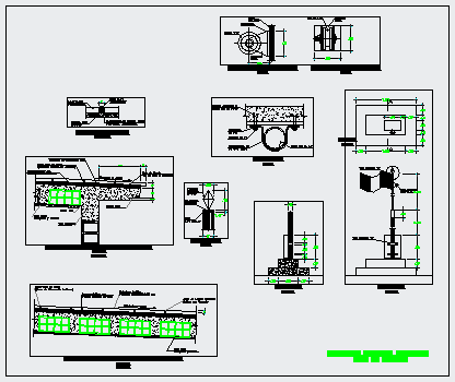 Detail drawing of flag pole design drawing