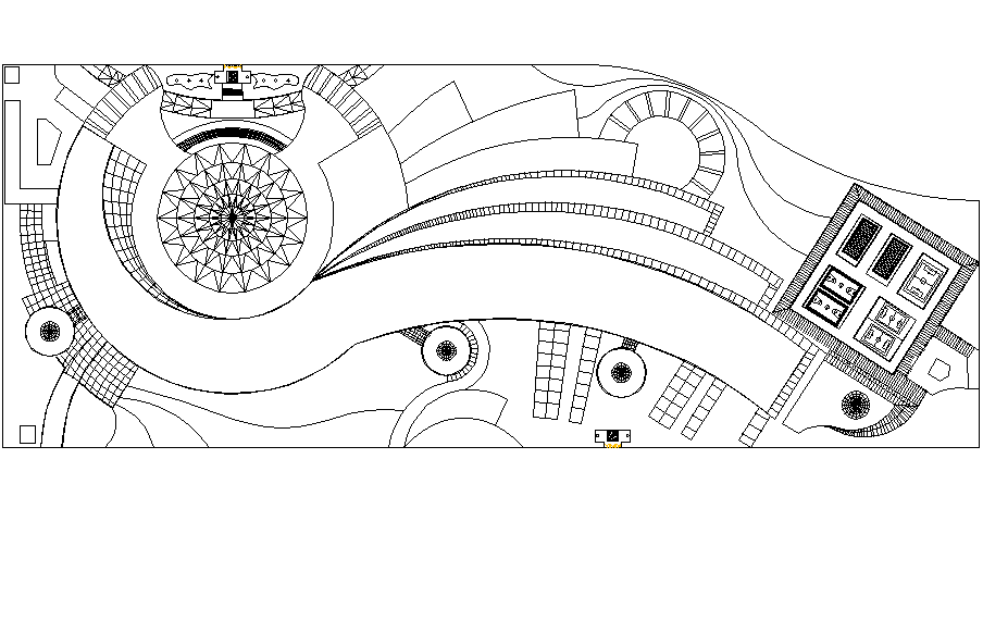 Detail drawing of layout of art faculty campus.