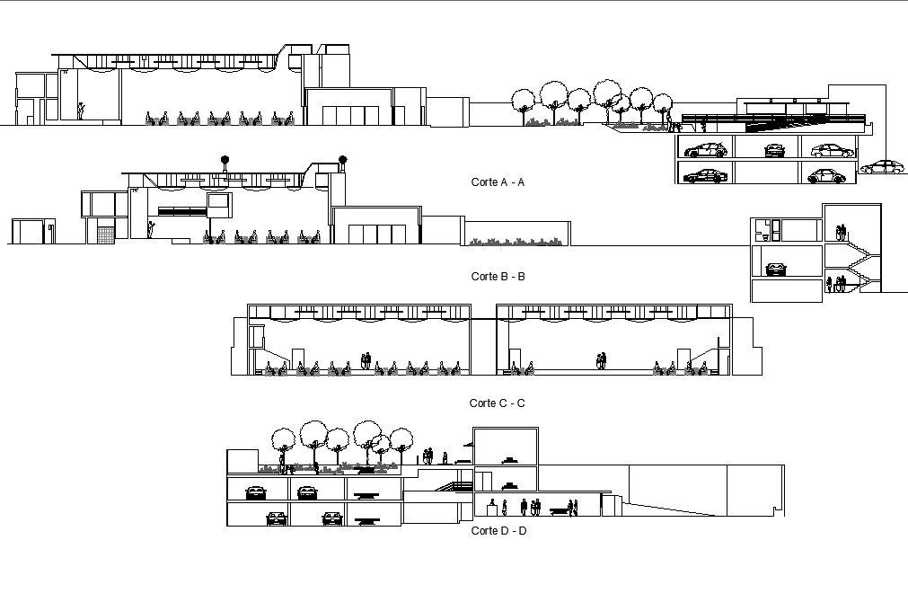 Detail in section plan dwg file