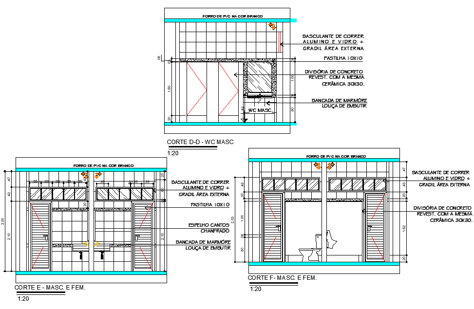 Detail in toilet section dwg file