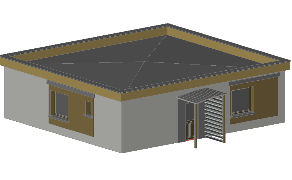 Detail of 3 D home plan