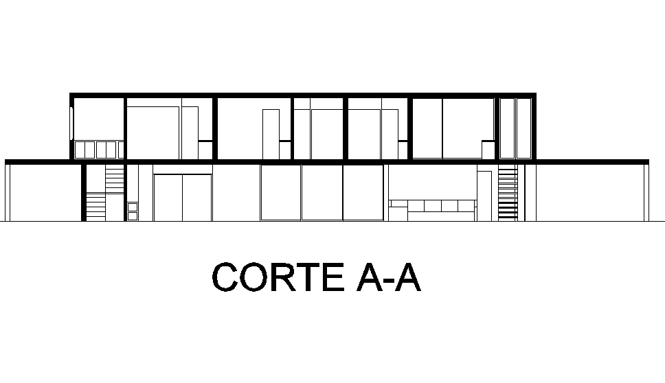 Detail of Modern country house plan detail dwg file
