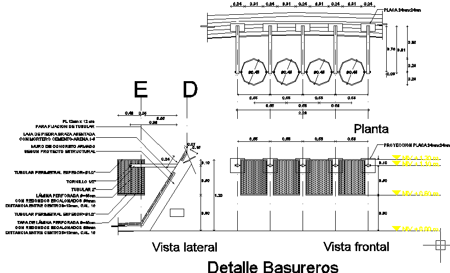 Detail of basket garbages 