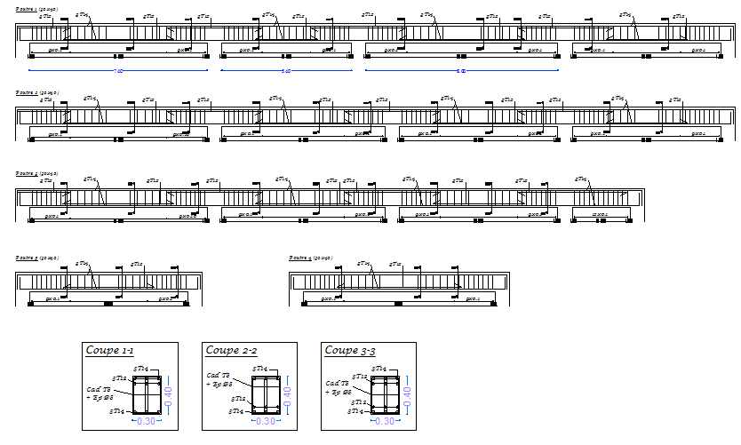 Detail of beam section autocd file