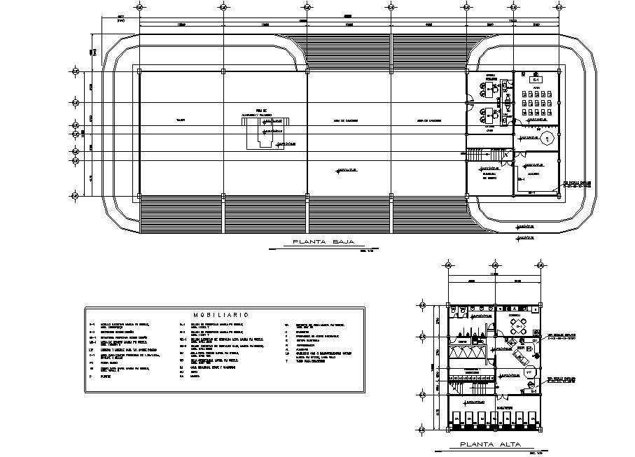 Detail of central fire plan dwg file