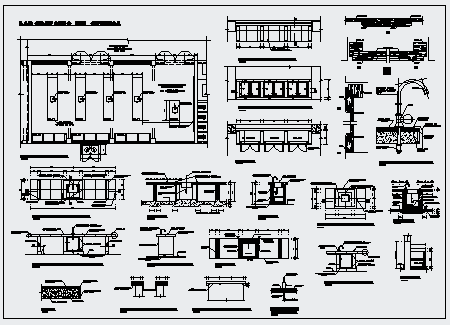 Detail of chemistry laboratory design drawing