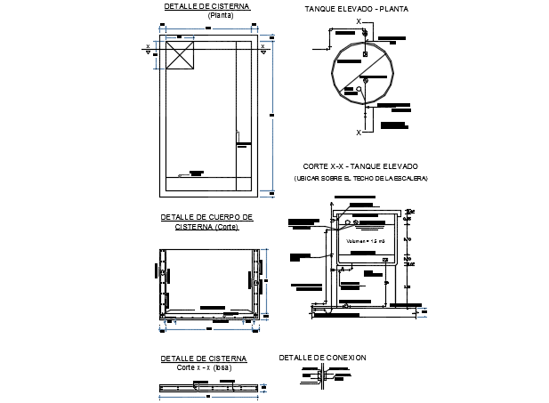Detail of citerna dwg file