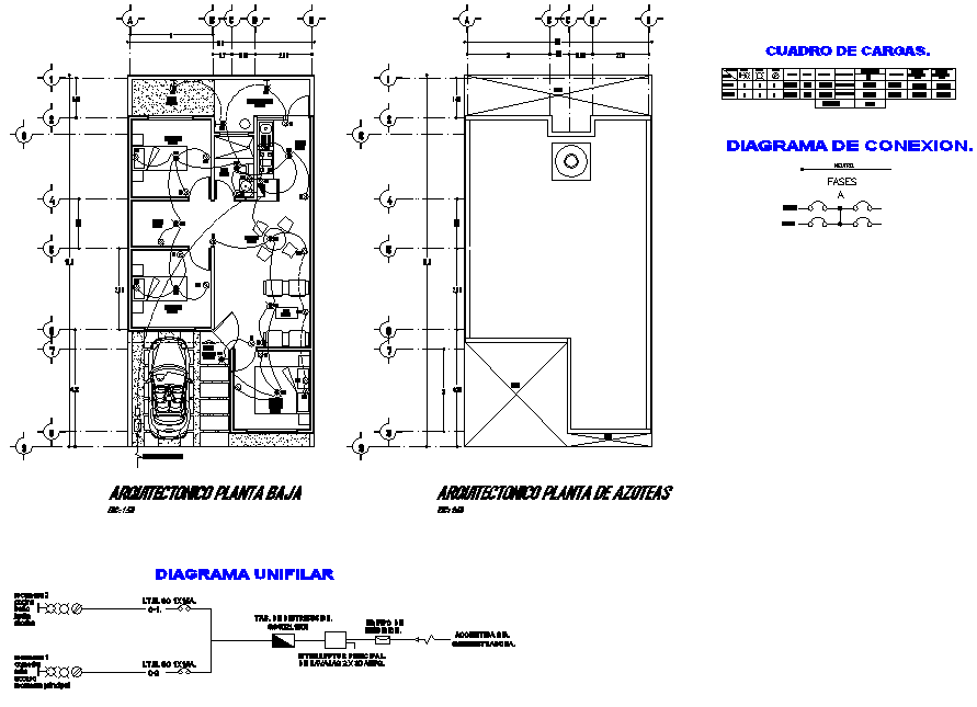Detail of electrical home plan detail