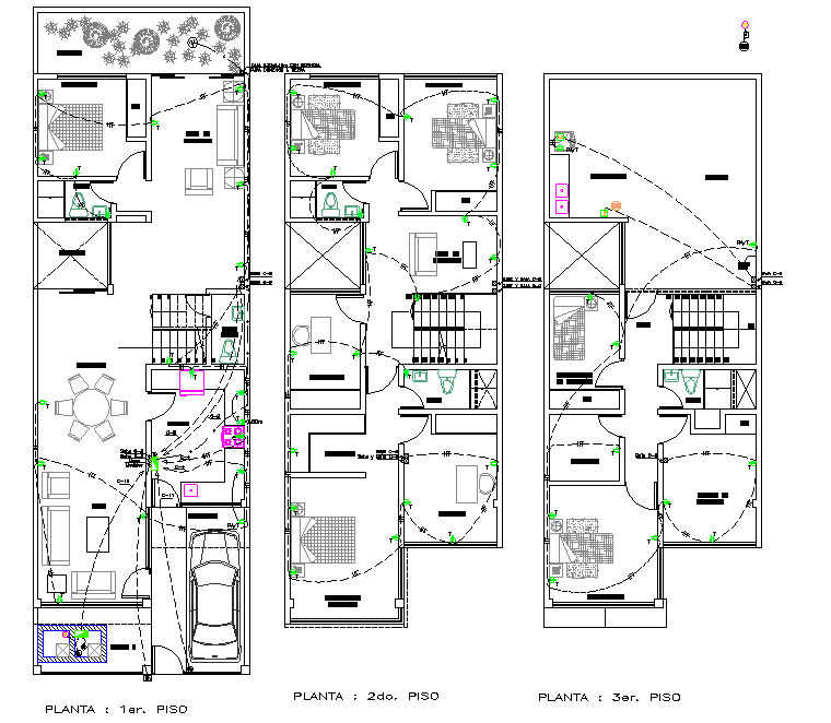 Detail of electrical home plan detail dwg file