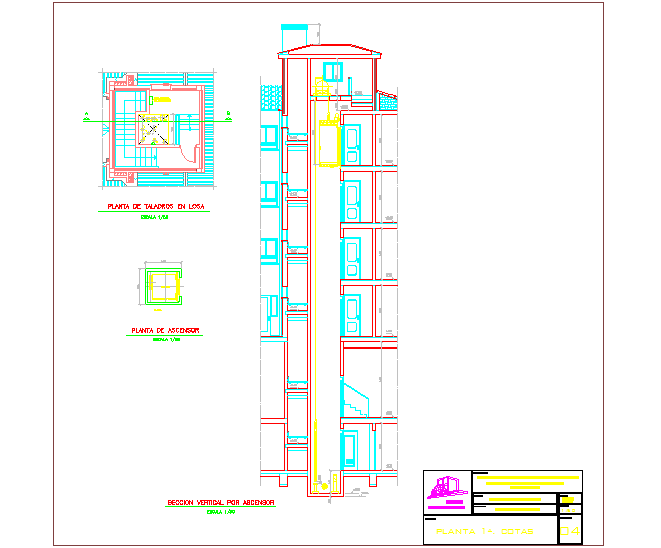 Detail of elevator