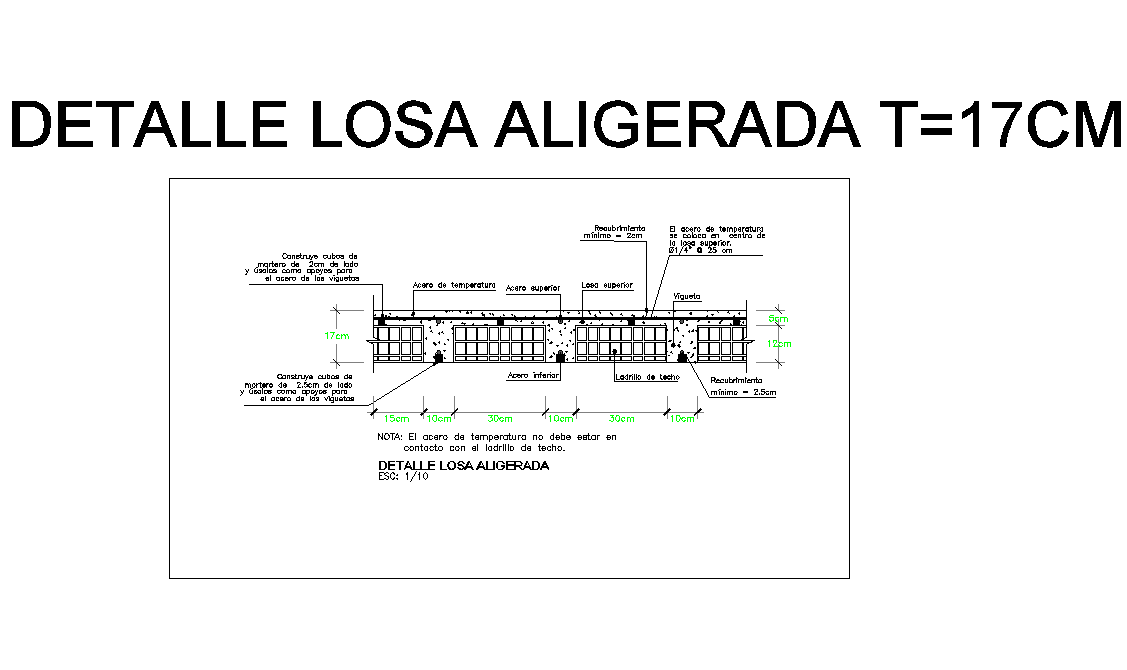 Detail of lightweight slab plan autocad file