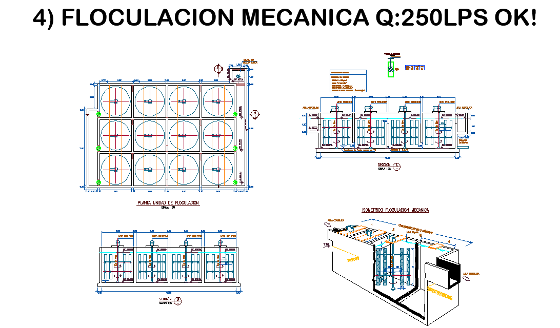 Detail of mechanical flocculation autocad file