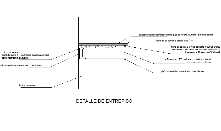 Detail of mezzanine plan dwg file