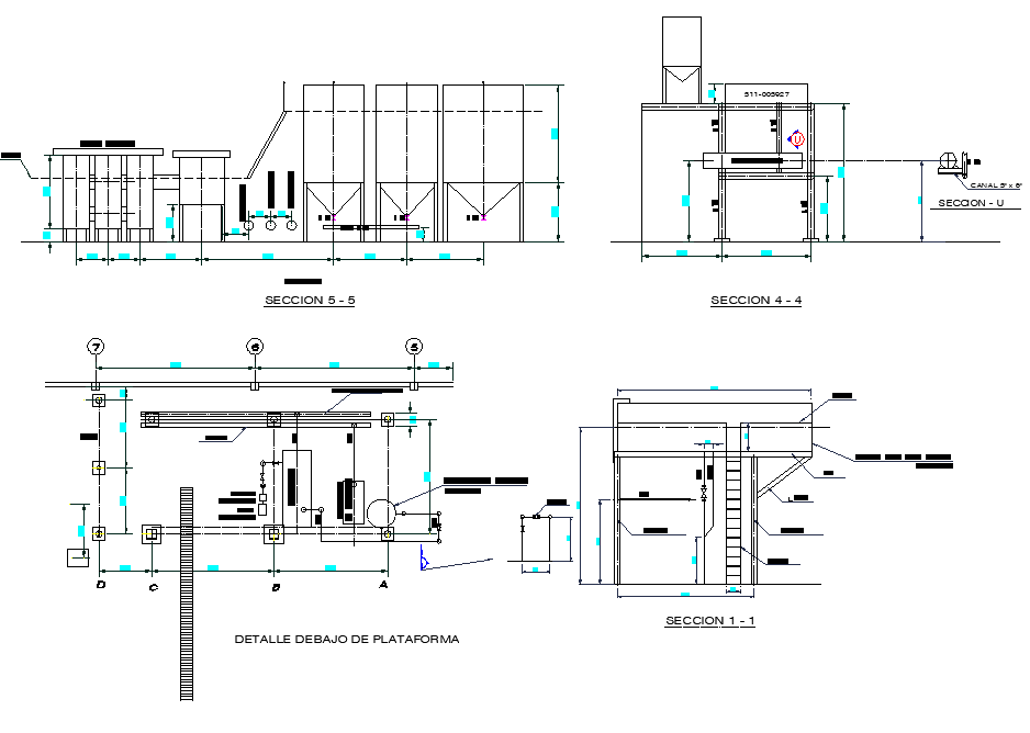 Detail of oil fish plan dwg file