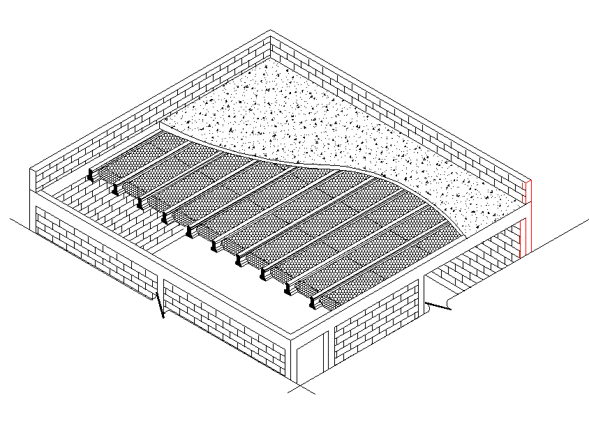 Detail of roof plan dwg file