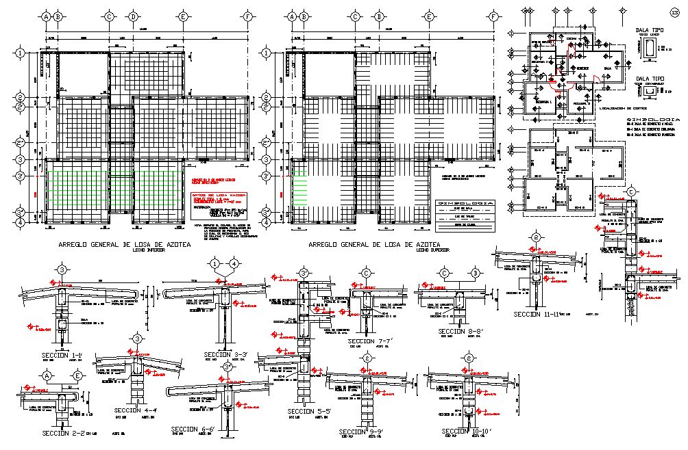 Detail of roof plan layout file